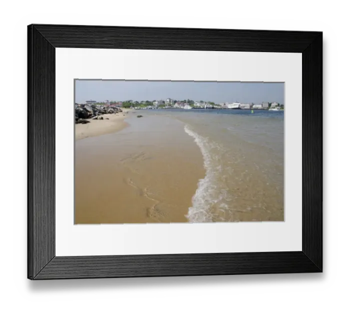 Framed Print : Rhode Island, Block Island. Beach view of harbor area of New Shoreham Framed Print : Rhode Island, Block Island. Beach view of harbor area of New Shoreham