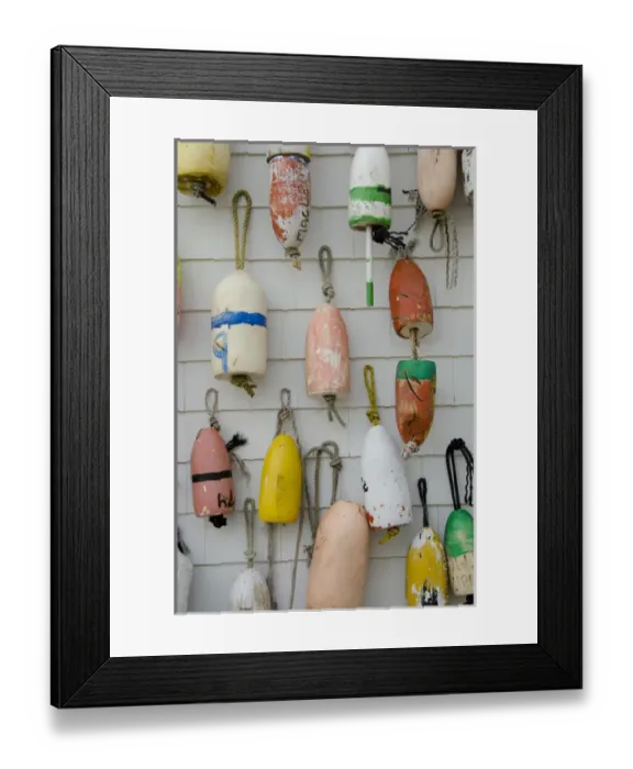Framed Print : Rhode Island, Block Island. Colorful fishing floats Framed Print : Rhode Island, Block Island. Colorful fishing floats