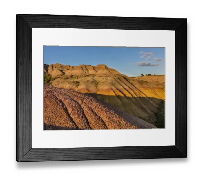 Framed Print : Yellow mounds in Badlands National Park, South Dakota, USA Framed Print : Yellow mounds in Badlands National Park, South Dakota, USA