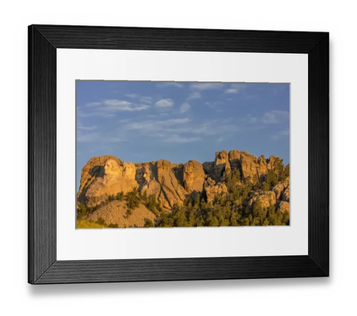 Framed Print : Mount Rushmore at first light near Keystone, South Dakota, USA