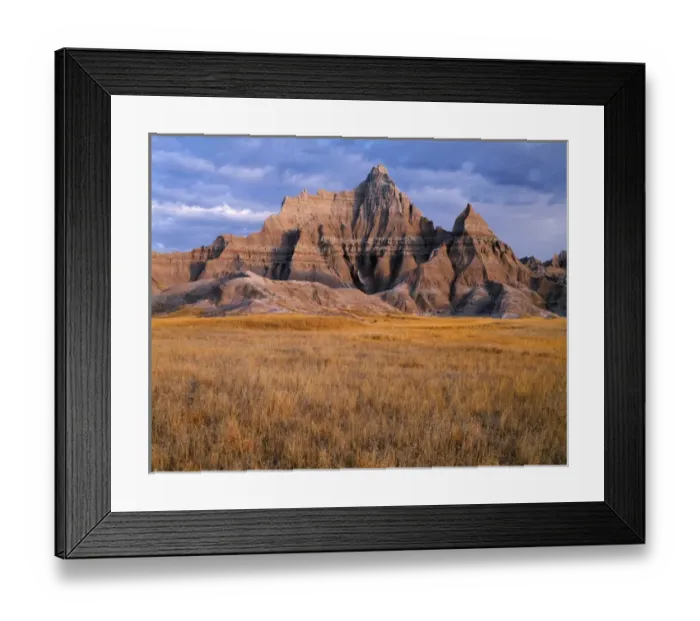 Framed Print : USA, South Dakota, Badlands National Park, North Unit, Storm clouds over Vampire Peak Framed Print : USA, South Dakota, Badlands National Park, North Unit, Storm clouds over Vampire Peak