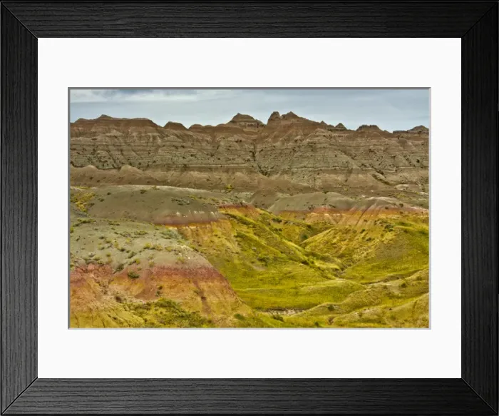 Framed Print : Colorful hills; Badlands Loop Road; Badlands National Park; South Dakota; USA Framed Print : Colorful hills; Badlands Loop Road; Badlands National Park; South Dakota; USA