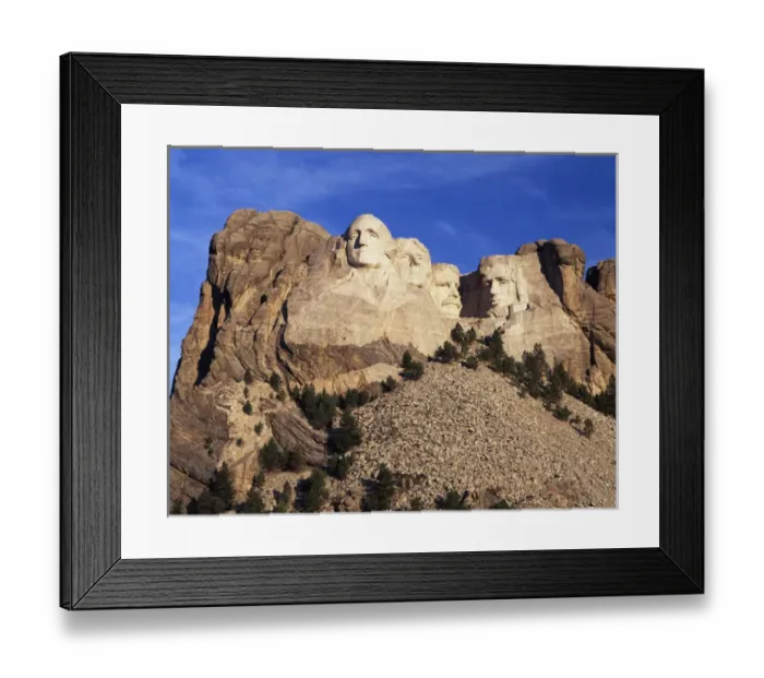 Framed Print : USA, South Dakota, View of Mount Rushmore, Mount Rushmore National Park