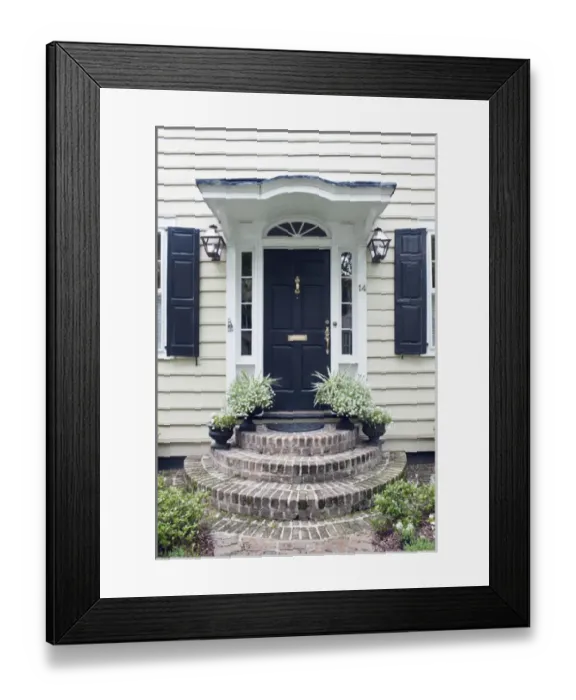 Framed Print : USA, SC, Charleston, Historic District, House Entrance of Colonial era House