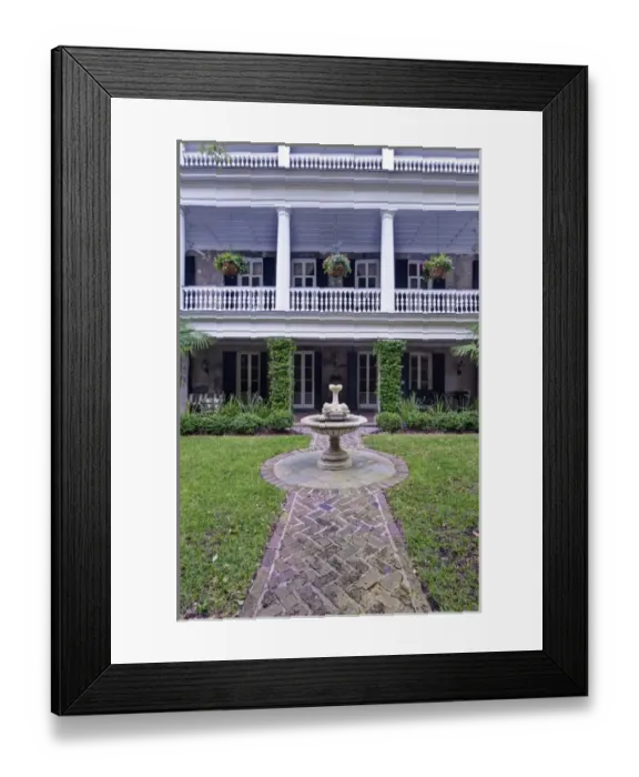 Framed Print : USA, SC, Charleston, Historic District, Antebellum House and Garden Framed Print : USA, SC, Charleston, Historic District, Antebellum House and Garden