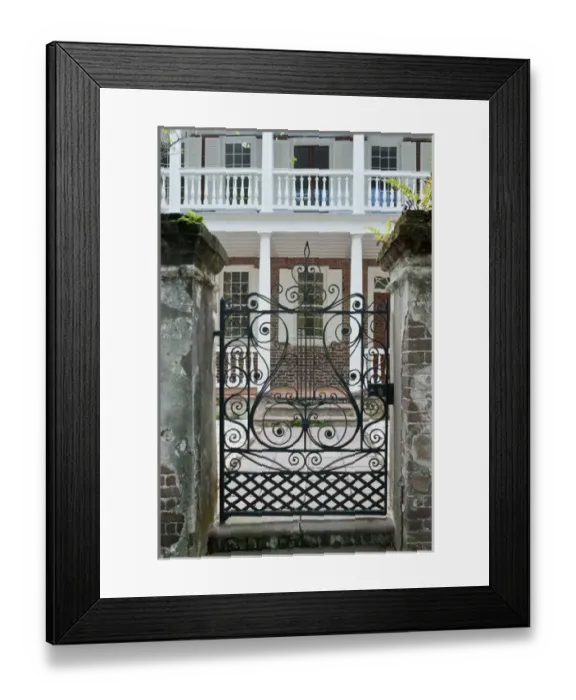 Framed Print : USA, SC, Charleston, Historic District, Entrance of Antebellum era House