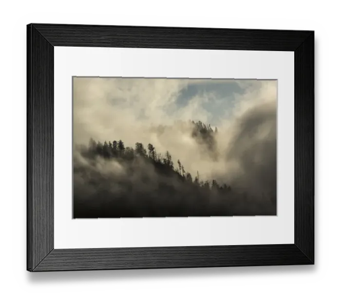 Framed Print : Misty Cloud filled valley from Morton Overlook, Great Smoky Mountains, National Park Framed Print : Misty Cloud filled valley from Morton Overlook, Great Smoky Mountains, National Park
