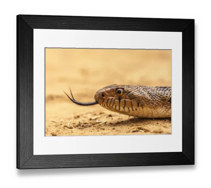 Framed Print : USA, Texas, Hidalgo County. Bull snake head with flicking tongue Framed Print : USA, Texas, Hidalgo County. Bull snake head with flicking tongue