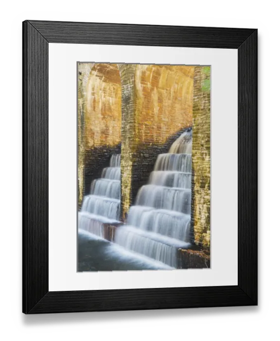Framed Print : USA, Tennessee, Cumberland Mountain State Park. Dam spillway on Byrd Lake. Credit as Framed Print : USA, Tennessee, Cumberland Mountain State Park. Dam spillway on Byrd Lake. Credit as