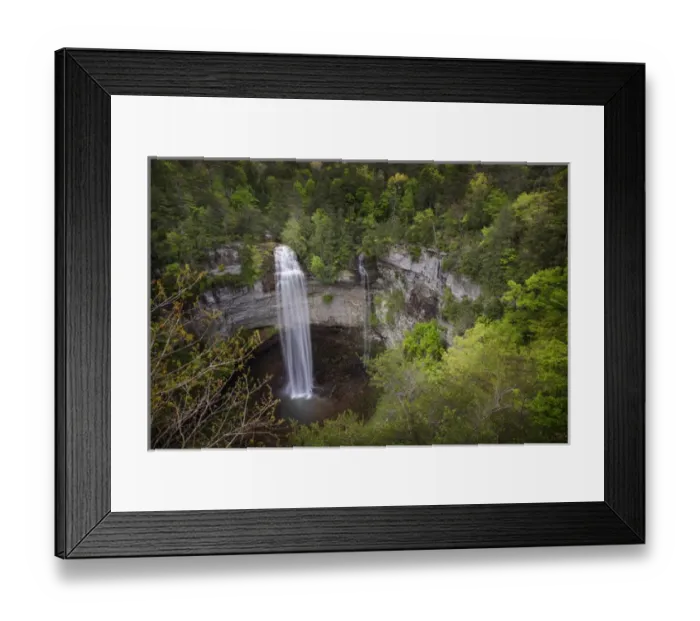 Framed Print : USA, Tennessee. Fall Creek Falls, a double waterfall, in Tennessee which drops Framed Print : USA, Tennessee. Fall Creek Falls, a double waterfall, in Tennessee which drops