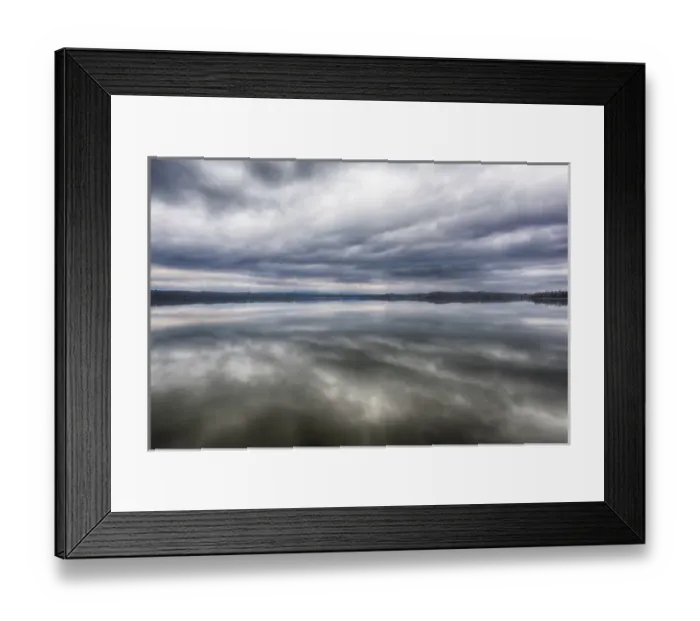 Framed Print : US, TN, Ten Mile. Calm before the storm. Storm clouds reflected in glass calm lake Framed Print : US, TN, Ten Mile. Calm before the storm. Storm clouds reflected in glass calm lake