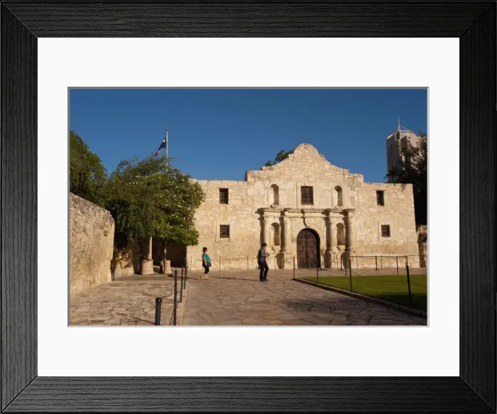 Framed Print : North America, USA, Texas, San Antonio, Front Entrance, The Alamo Shrine