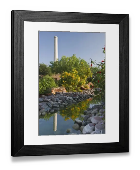 Framed Print : Old Hidalgo Pumphouse and birding center butterfly garden Framed Print : Old Hidalgo Pumphouse and birding center butterfly garden