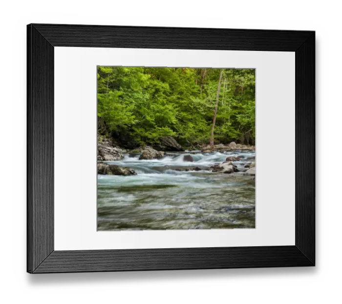 Framed Print : USA, Tennessee, Great Smoky Mountains National Park, Little Pigeon River at Greenbrier
