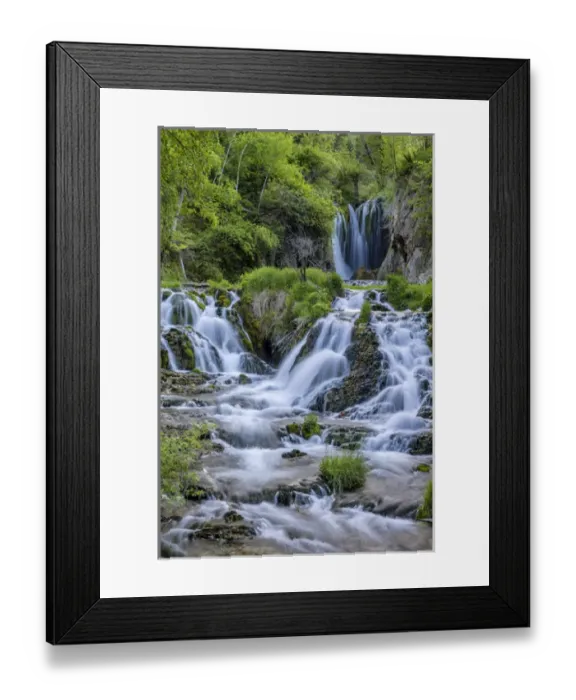 Framed Print : Roughlock Falls in Spearfish Canyon in the Black Hills National Forest, South Dakota, USA Framed Print : Roughlock Falls in Spearfish Canyon in the Black Hills National Forest, South Dakota, USA