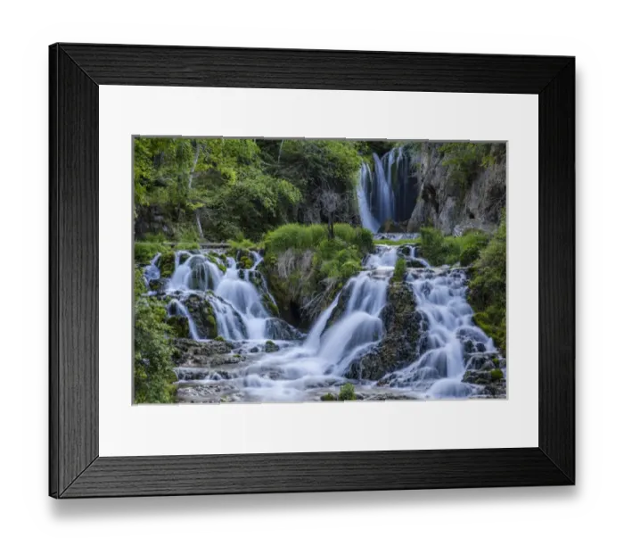 Framed Print : Roughlock Falls in Spearfish Canyon in the Black Hills National Forest, South Dakota, USA