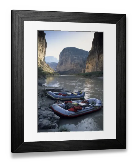 Framed Print : USA, Texas, Rafting Boquillas Canyon, Rio Grande River, Big Bend National Park