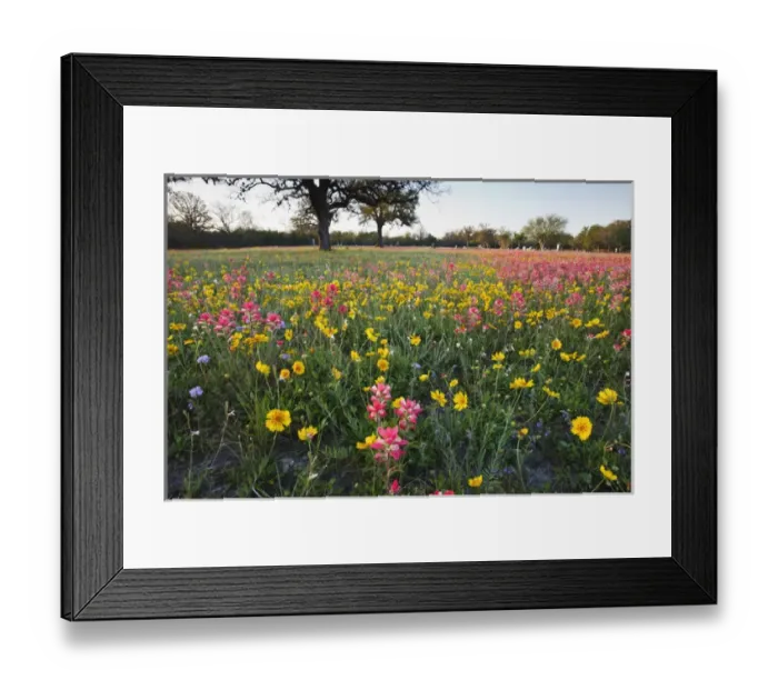 Framed Print : Roadside wildflowers in Texas, spring Framed Print : Roadside wildflowers in Texas, spring