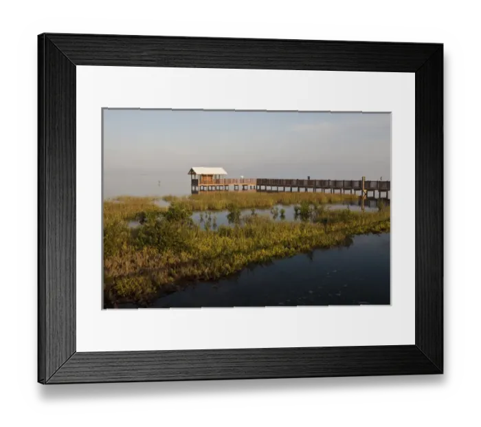 Framed Print : Boardwalk at South Padre Island Birding and Nature Center, South Padre Island, Texasd