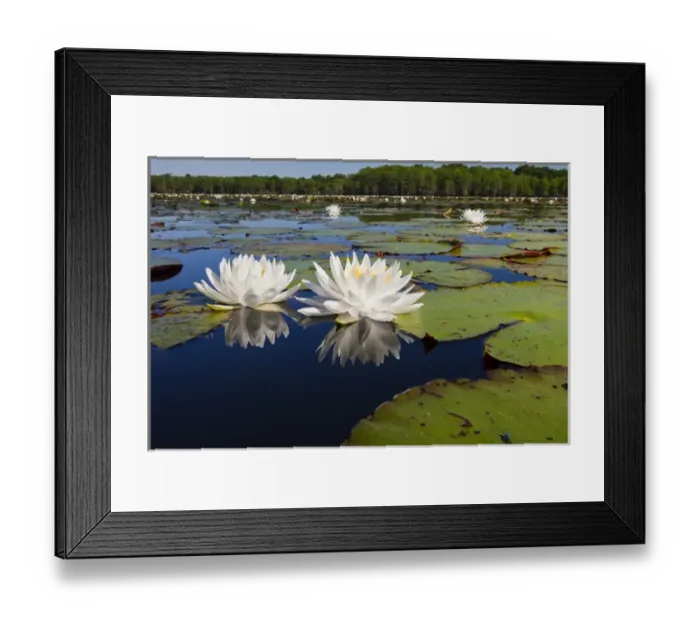Framed Print : Fragrant water lilies on Caddo Lake, Texas in May Framed Print : Fragrant water lilies on Caddo Lake, Texas in May