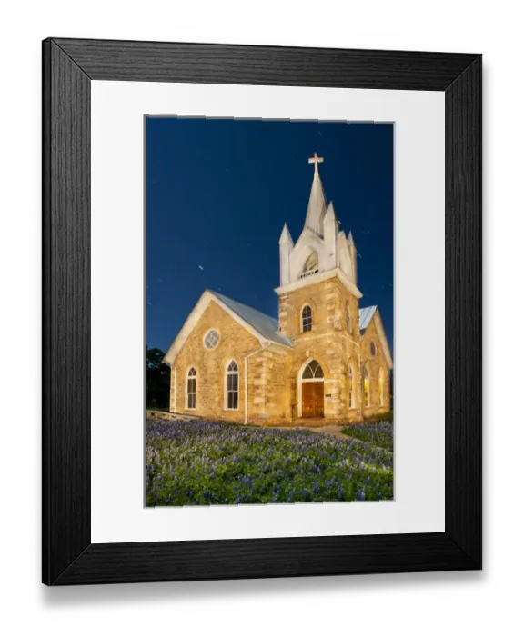 Framed Print : Hilda Methodist Church from 1862 near Mason, Texas