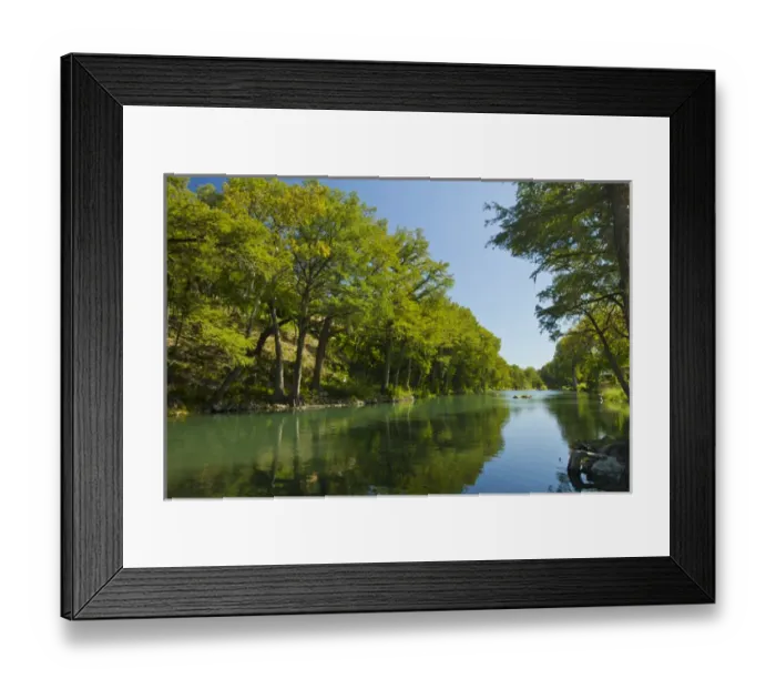 Framed Print : Guadalupe River and Baldcrypress trees at Gruene, Texas near New Braunfels Framed Print : Guadalupe River and Baldcrypress trees at Gruene, Texas near New Braunfels