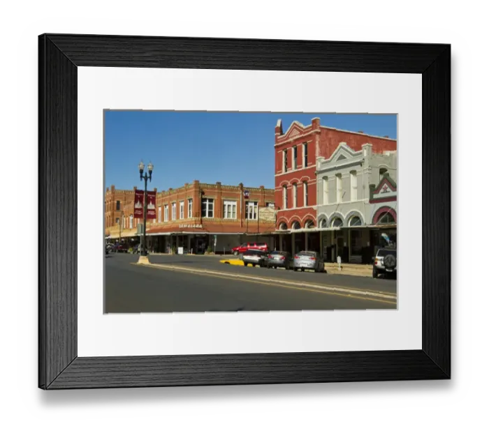 Framed Print : Lockhart, Texas mainstreet