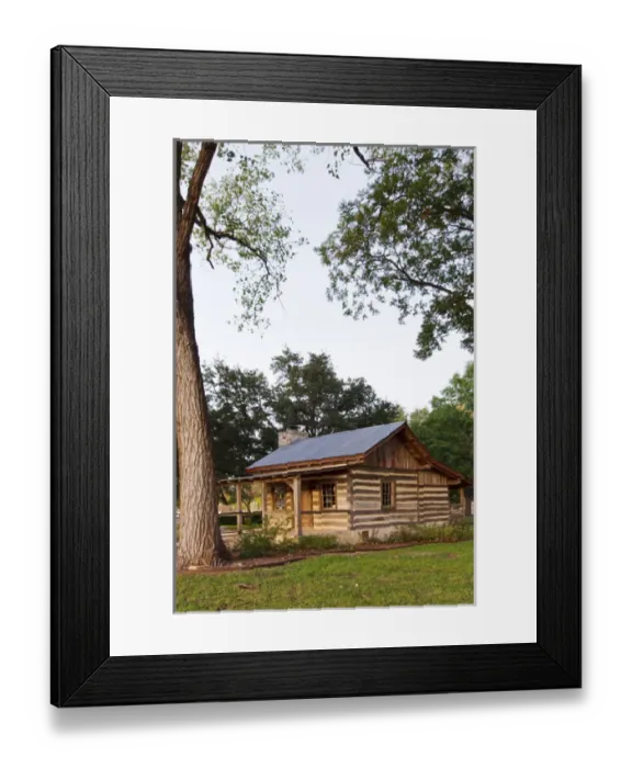 Framed Print : Merriman Cabin historic structure from 1846 in San Marcos, Texas Framed Print : Merriman Cabin historic structure from 1846 in San Marcos, Texas