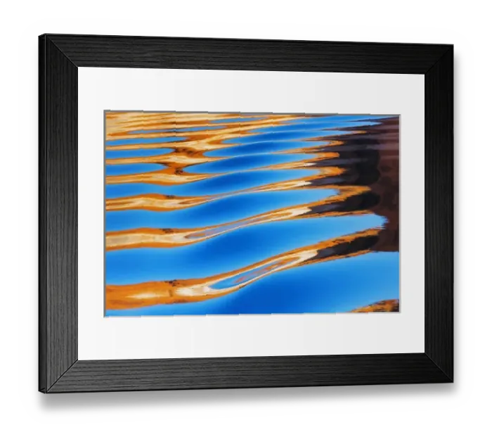 Framed Print : USA, Utah, Glen Canyon National Recreation Area. Abstract of cliff reflection in Lake Powell