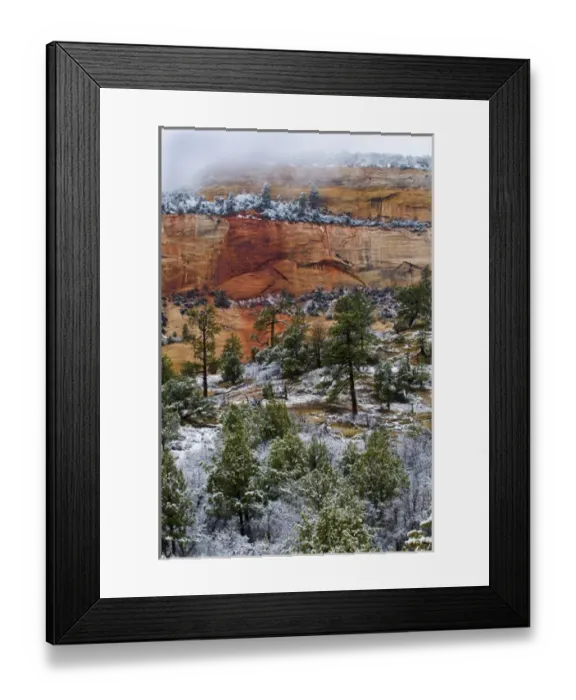 Framed Print : USA, Utah, Zion National Park. Winter scenic Framed Print : USA, Utah, Zion National Park. Winter scenic