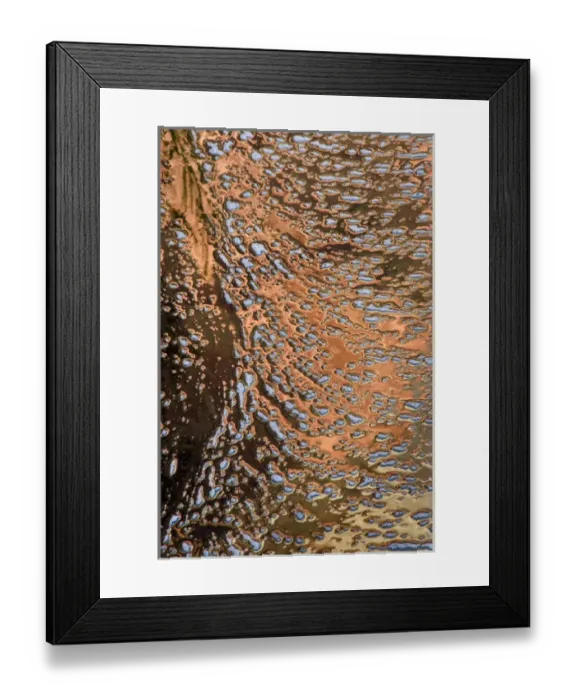 Framed Print : USA, Utah, Zion National Park. Water abstract