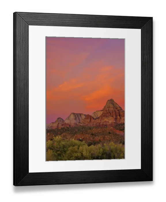 Framed Print : USA, Utah, Zion National Park. Mountain landscape