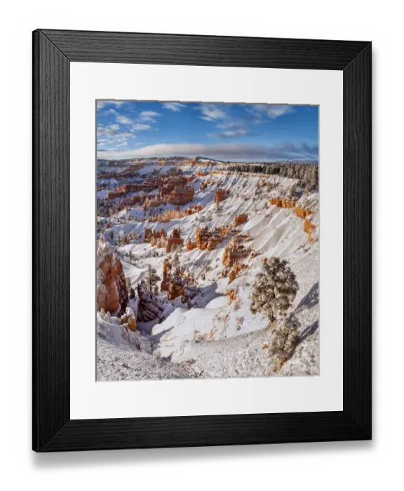Framed Print : USA, Utah, Bryce Canyon National Park, Winter morning in the Bryce Canyon Amphitheater