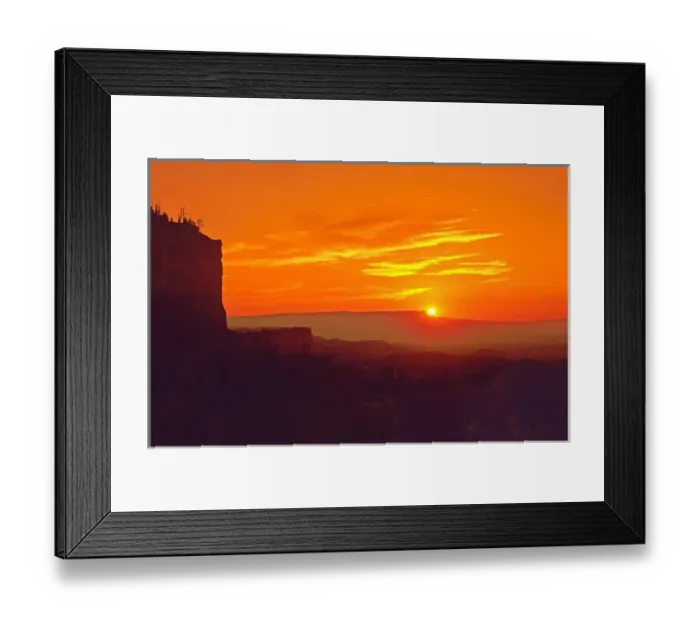 Framed Print : USA, Utah, Bryce Canyon National Park. Sunrise on hoodoos in Agua Canyon. Credit as