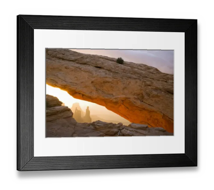 Framed Print : USA; Utah; Canyonlands National Park. Washer Woman through Mesa Arch - Credit as