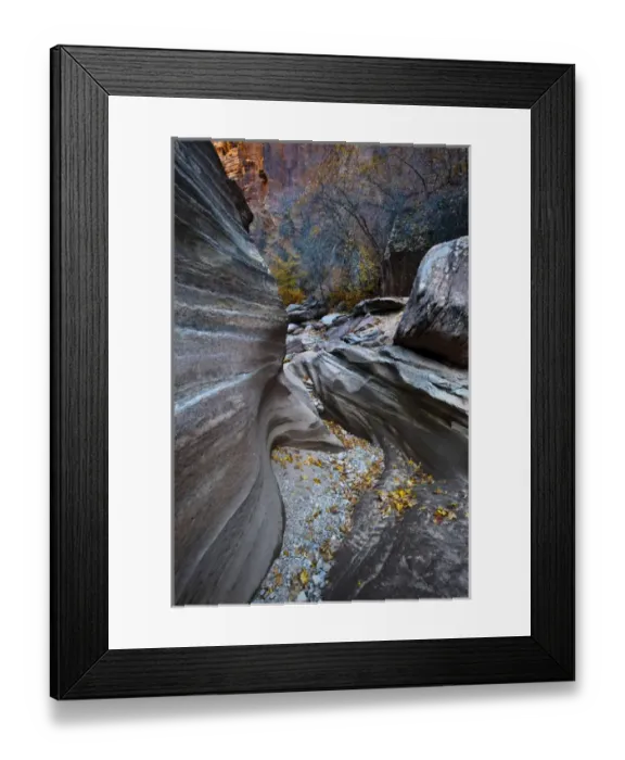 Framed Print : USA, Utah, Zion National Park. Canyon in fall along Zion-Mount Carmel Highway. Credit as Framed Print : USA, Utah, Zion National Park. Canyon in fall along Zion-Mount Carmel Highway. Credit as