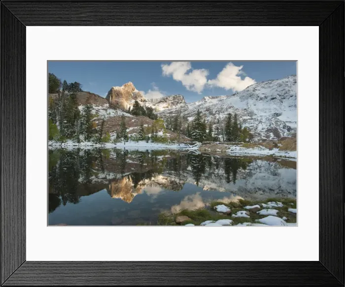 Framed Print : Alpenglow on Sundial Peak, reflection in Lake Florence, Lake Blanche Trail, Uinta Framed Print : Alpenglow on Sundial Peak, reflection in Lake Florence, Lake Blanche Trail, Uinta