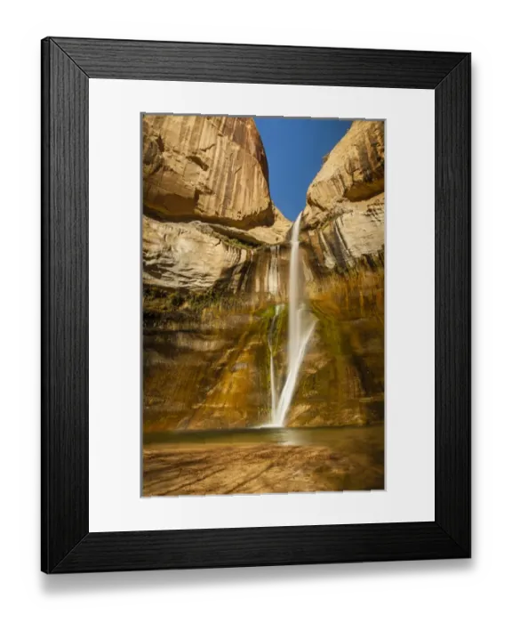 Framed Print : USA, Utah. Lower Calf Creek Falls in Grand Staircase Escalante National Monument