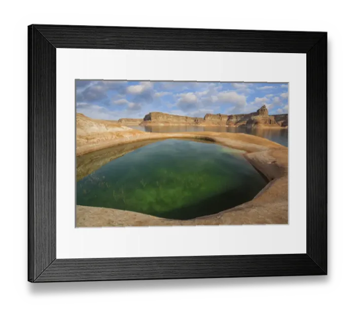 Framed Print : USA, Utah, Glen Canyon National Recreation Area. Pool of water at Lake Powell. Credit as Framed Print : USA, Utah, Glen Canyon National Recreation Area. Pool of water at Lake Powell. Credit as