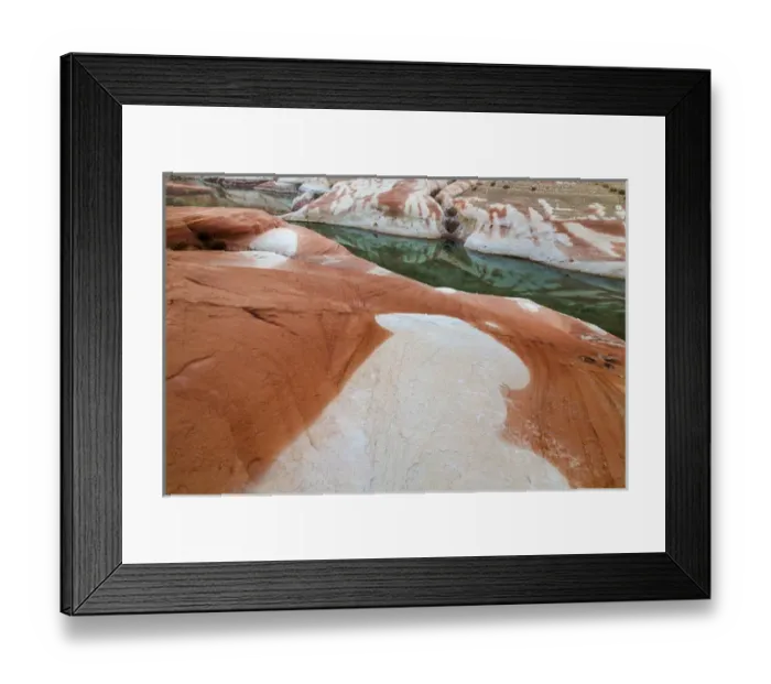 Framed Print : USA, Utah, Glen Canyon National Recreation Area. Bleached patterns in sandstone Framed Print : USA, Utah, Glen Canyon National Recreation Area. Bleached patterns in sandstone