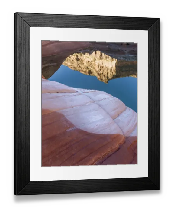 Framed Print : USA, Utah, Glen Canyon National Recreation Area. Bleached patterns in sandstone Framed Print : USA, Utah, Glen Canyon National Recreation Area. Bleached patterns in sandstone
