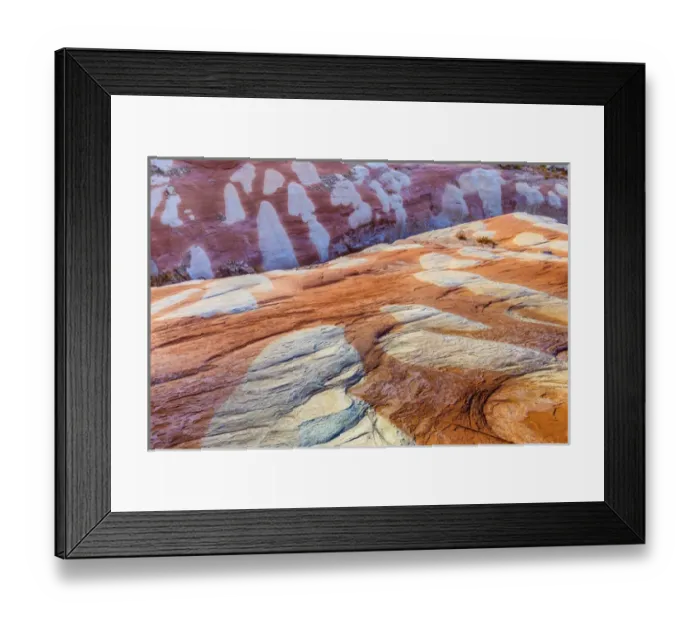 Framed Print : USA, Utah, Glen Canyon National Recreation Area. Bleached patterns in sandstone Framed Print : USA, Utah, Glen Canyon National Recreation Area. Bleached patterns in sandstone