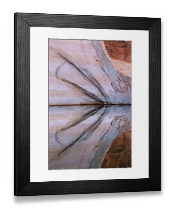 Framed Print : USA, Utah, Glen Canyon National Recreation Area. Abstract reflection of stained sandstone wall Framed Print : USA, Utah, Glen Canyon National Recreation Area. Abstract reflection of stained sandstone wall