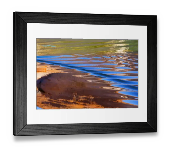 Framed Print : USA, Utah, Glen Canyon National Recreation Area. Abstract of cliff reflection in Lake Powell Framed Print : USA, Utah, Glen Canyon National Recreation Area. Abstract of cliff reflection in Lake Powell