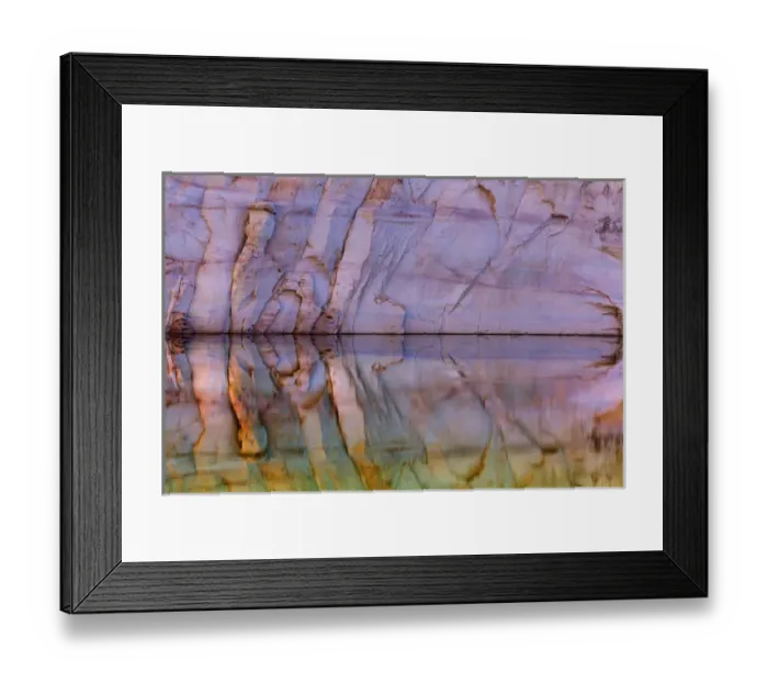 Framed Print : USA, Utah, Glen Canyon National Recreation Area. Abstract reflection of stained sandstone wall Framed Print : USA, Utah, Glen Canyon National Recreation Area. Abstract reflection of stained sandstone wall