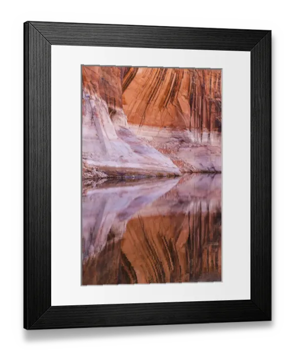 Framed Print : USA, Utah, Glen Canyon National Recreation Area. Abstract reflection of stained sandstone wall Framed Print : USA, Utah, Glen Canyon National Recreation Area. Abstract reflection of stained sandstone wall