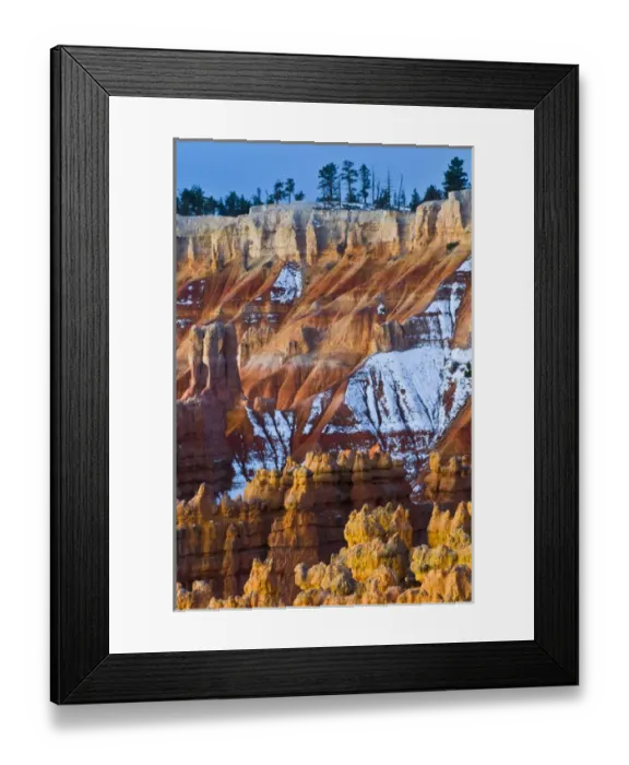 Framed Print : USA, Utah. Snowy hoodoo formations in Bryce Canyon National Park Framed Print : USA, Utah. Snowy hoodoo formations in Bryce Canyon National Park