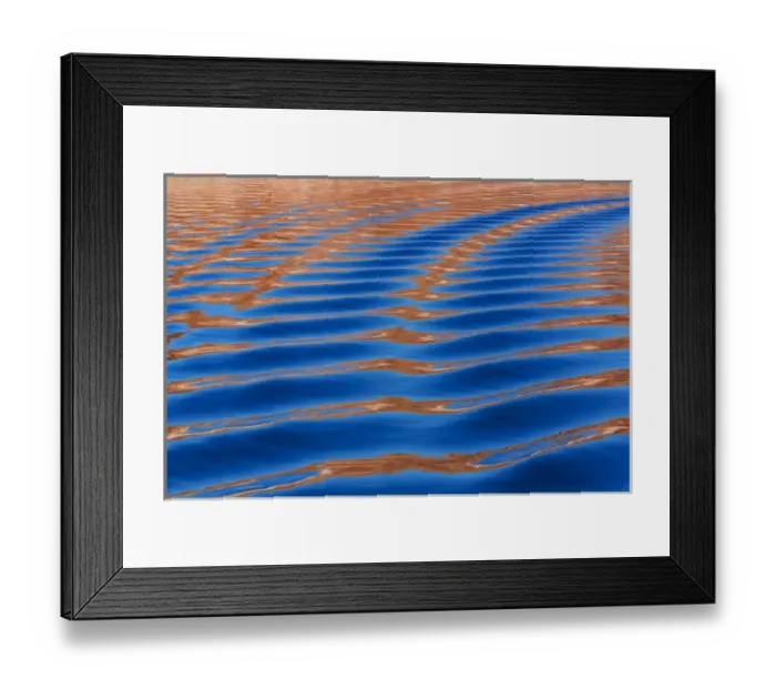 Framed Print : USA, Utah, Glen Canyon National Recreation Area. Abstract of cliff reflection in Lake Powell