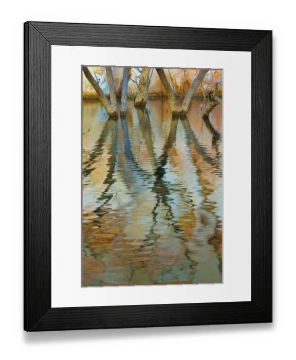Framed Print : USA, Utah, Glen Canyon National Recreation Area. Cottonwood trees in Iceberg Canyon water Framed Print : USA, Utah, Glen Canyon National Recreation Area. Cottonwood trees in Iceberg Canyon water