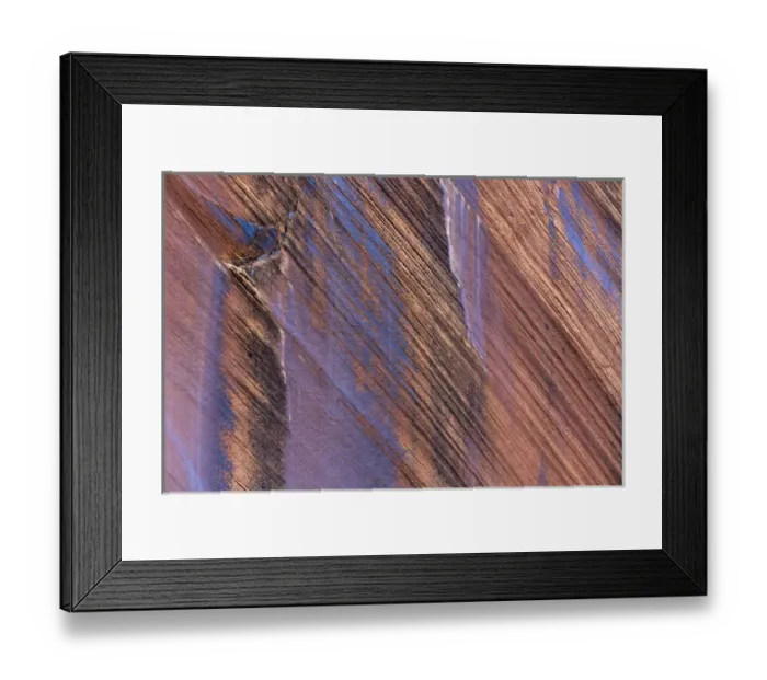 Framed Print : USA, Utah, Glen Canyon National Recreation Area. Stained patterns on rock wall. Credit as